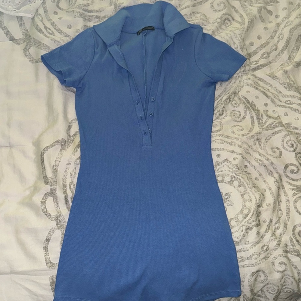 Zara Collared Shorts Romper (S)